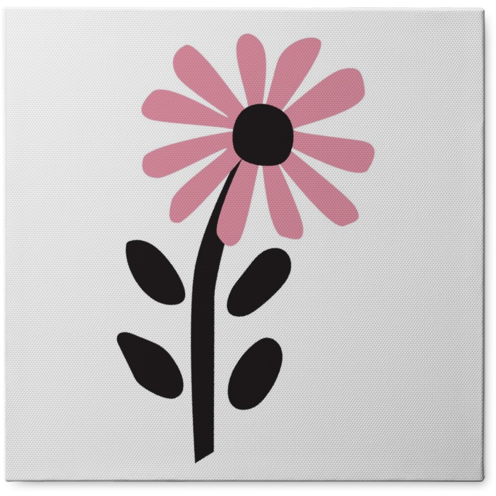 Fun Flower - Pink Photo Tile, Canvas, 8x8, Pink