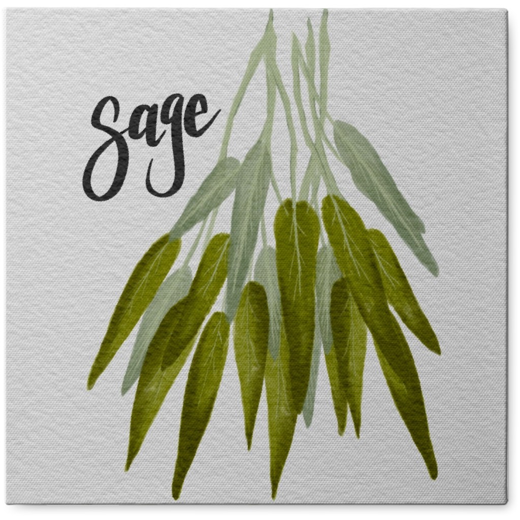 Sage - Green Photo Tile, Canvas, 8x8, Green