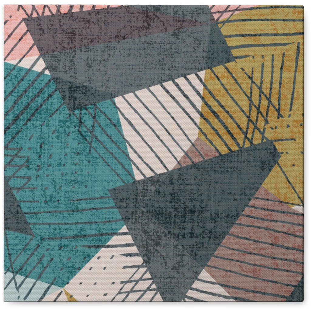 Abstract Geometic - Multi Photo Tile, Canvas, 8x8, Multicolor