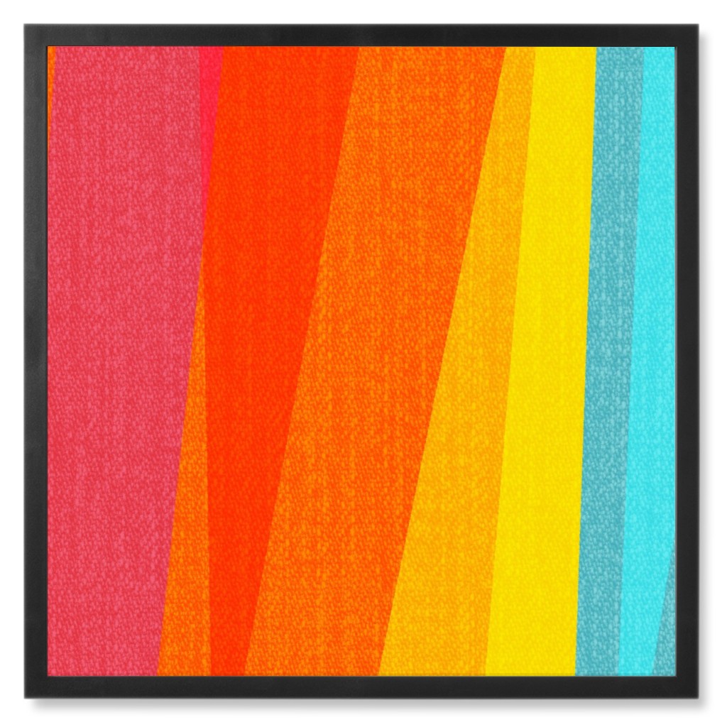 Geo Stripes Vertical - Multi Photo Tile, Black, Framed, 8x8, Multicolor