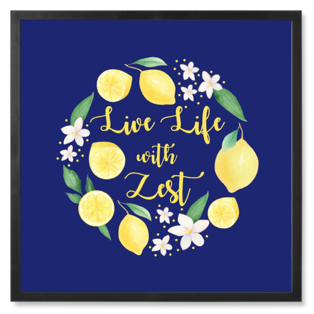 Live Life With Zest Yellow and Blue Photo Tile Shutterfly