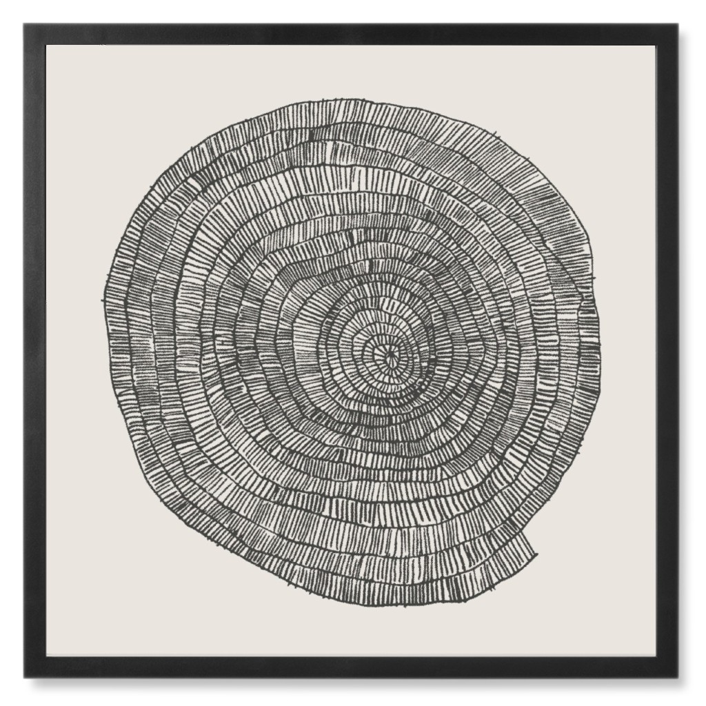 Maze - Neutral Photo Tile, Black, Framed, 8x8, Beige, Pearl