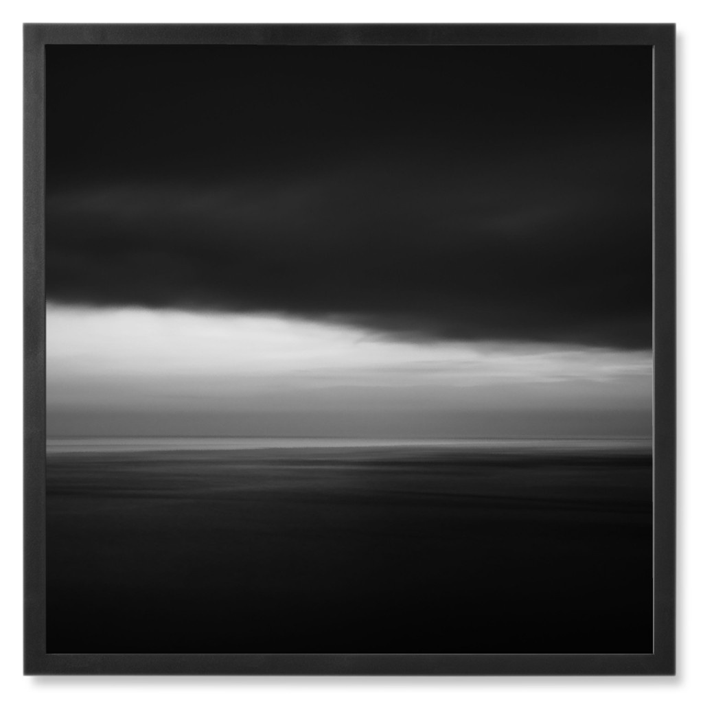 Dark Clouds Hanging Photo Tile, Black, Framed, 8x8, Black