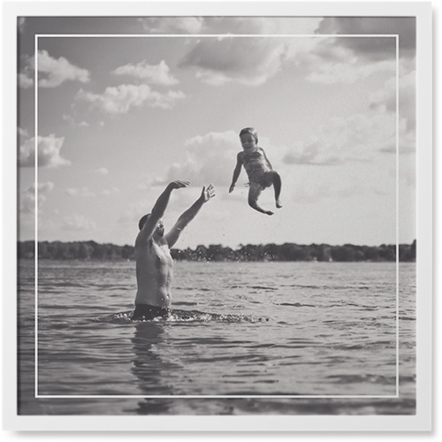 Frame Afloat Photo Tile, White, Framed, 8x8, White, white