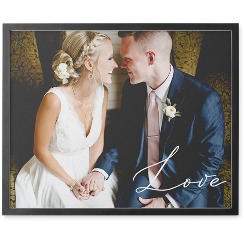 Pure Love Photo Tile, Black, Framed, 8x10, White, white