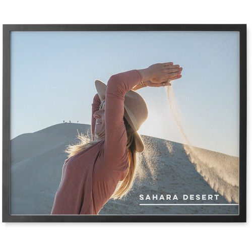 Wanderings Photo Tile, Black, Framed, 8x10, White, white