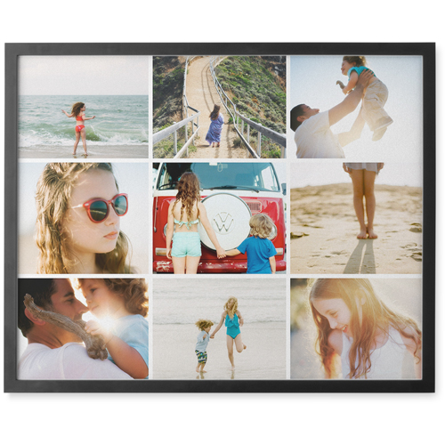 Nine Squared Photo Tile, Black, Framed, 8x10, Multicolor, multi