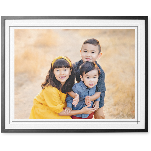 Forever Framed Border Photo Tile, Black, Framed, 11x14, White