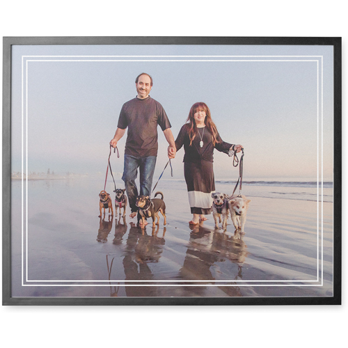 Double Border Photo Tile, Black, Framed, 11x14, White
