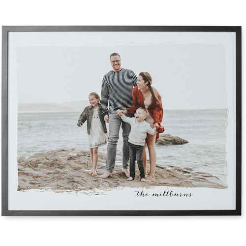 Airy Border Photo Tile, Black, Framed, 11x14, Gray