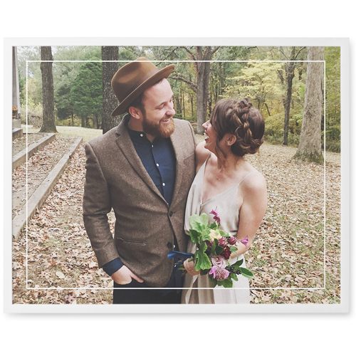 Floating Frame Photo Tile, White, Framed, 11x14, White