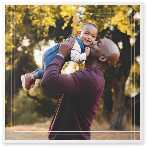 Intersecting Ways Photo Tile, White, Framed, 12x12, White, white