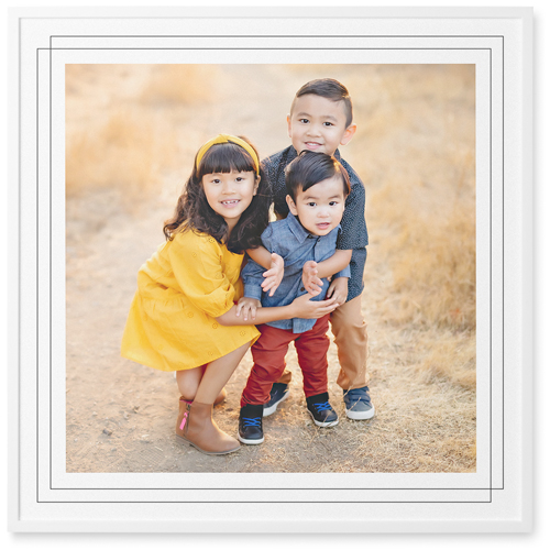 Forever Framed Border Photo Tile, White, Framed, 16x16, White