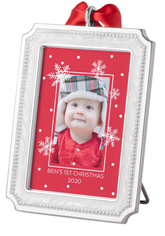 babys first year christmas picture frame ornament