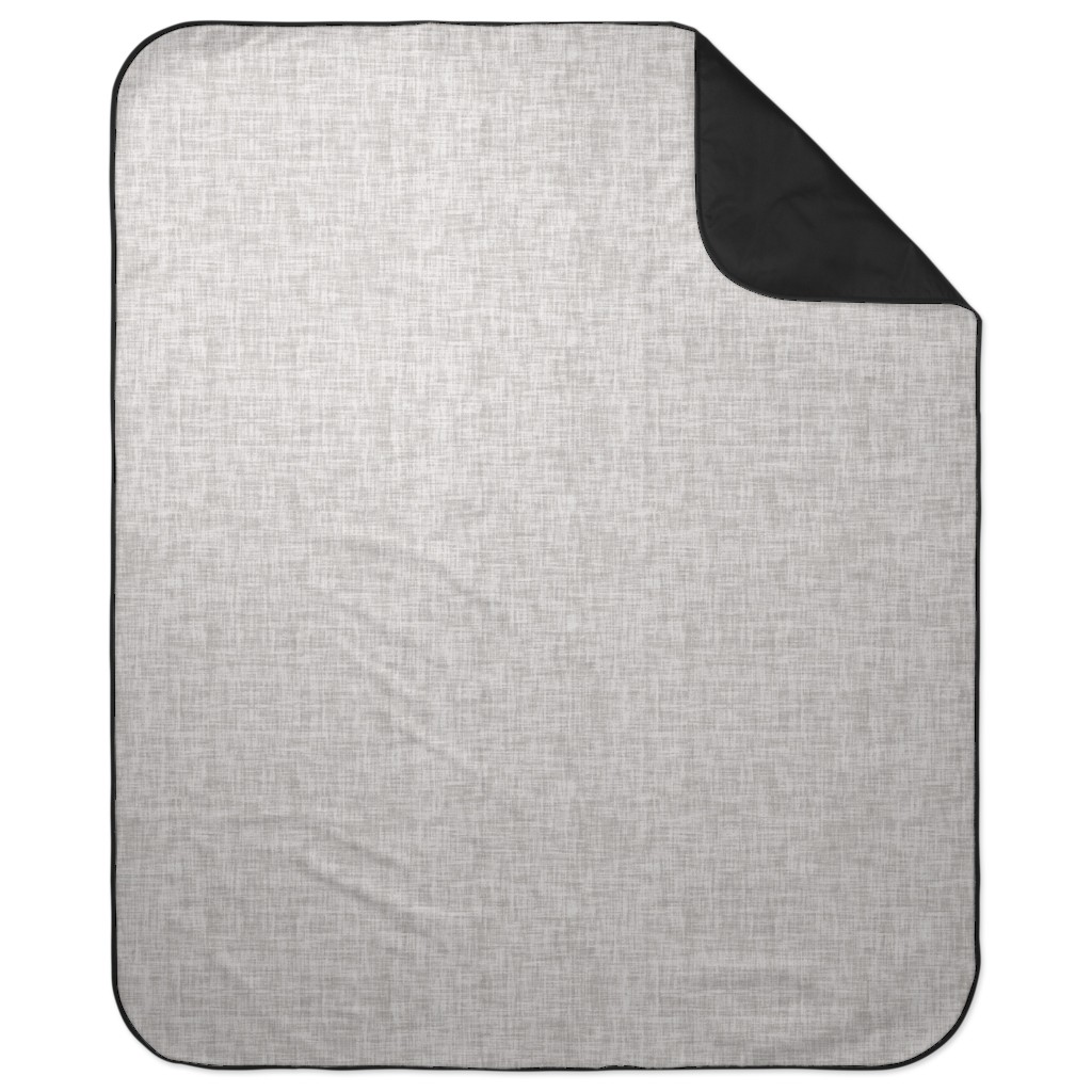 Vintage Linen Picnic Blanket, Gray