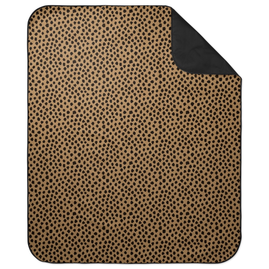 Cheetah Spots - Brown Picnic Blanket, Brown