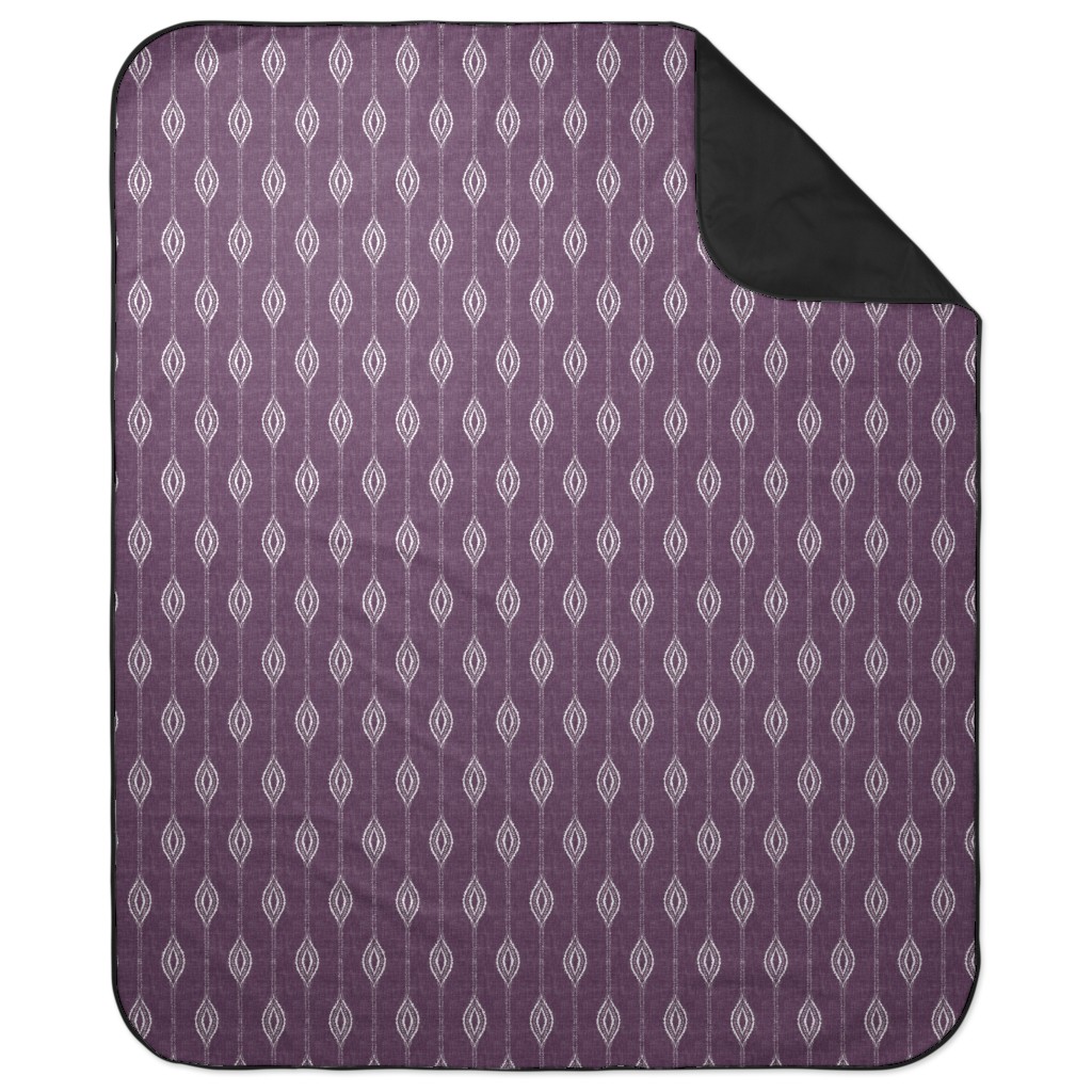 Diamant� - Eggplant Picnic Blanket, Purple