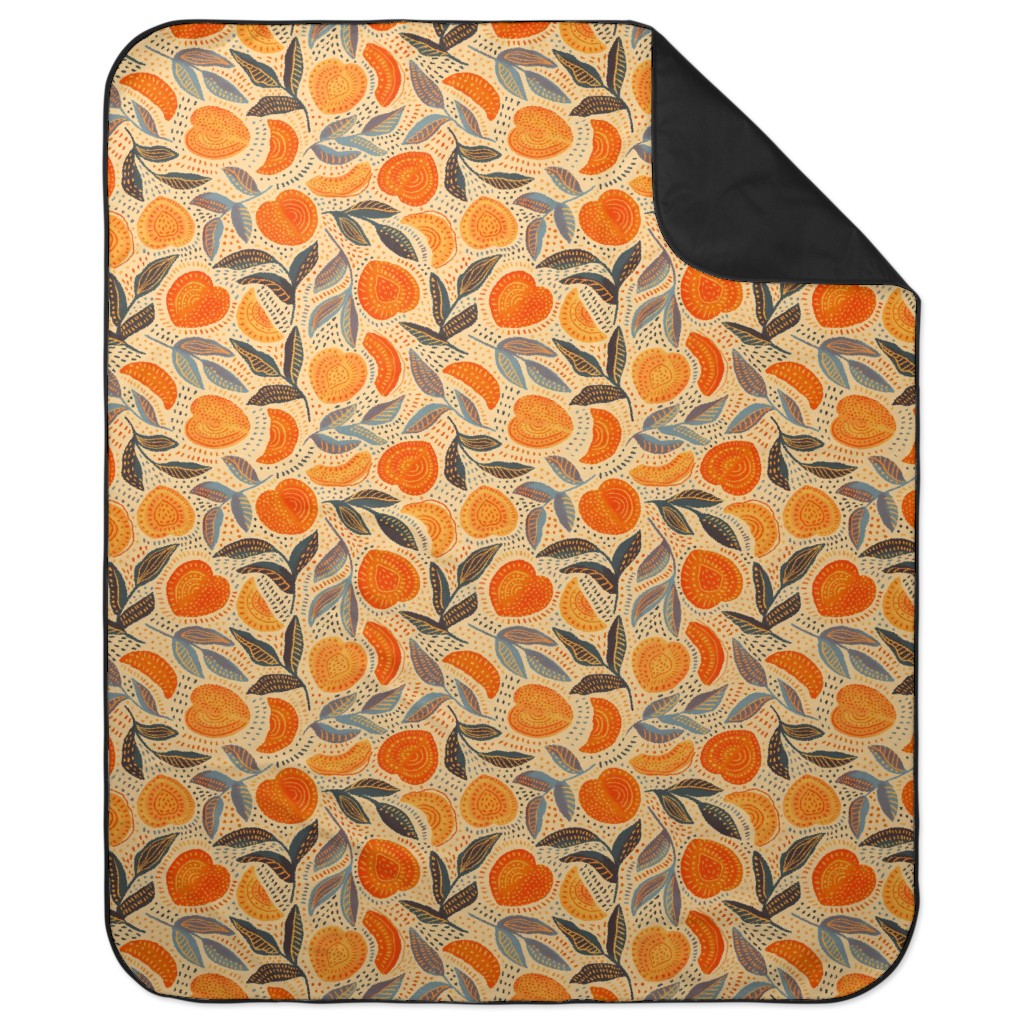 Life's a Peach Picnic Blanket, Orange