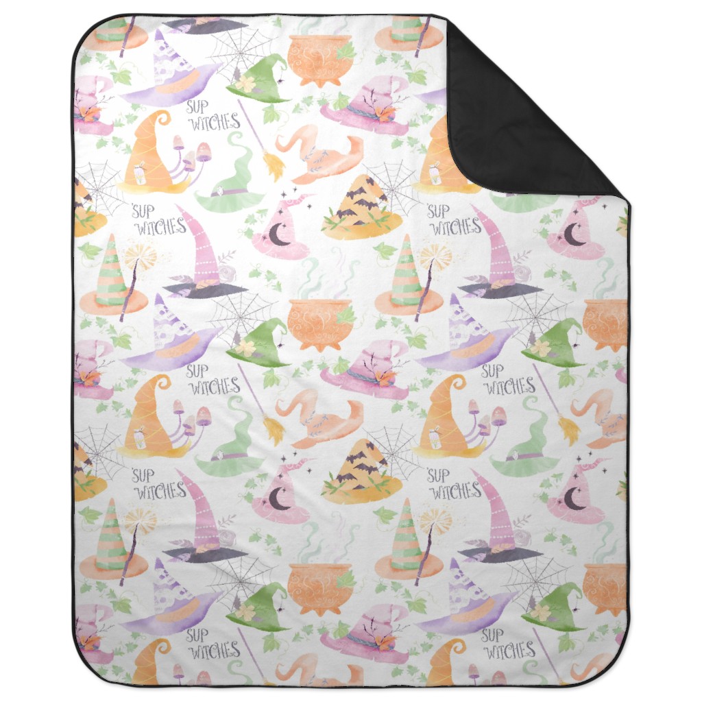 Sup Witches - Pastel Picnic Blanket, Multicolor