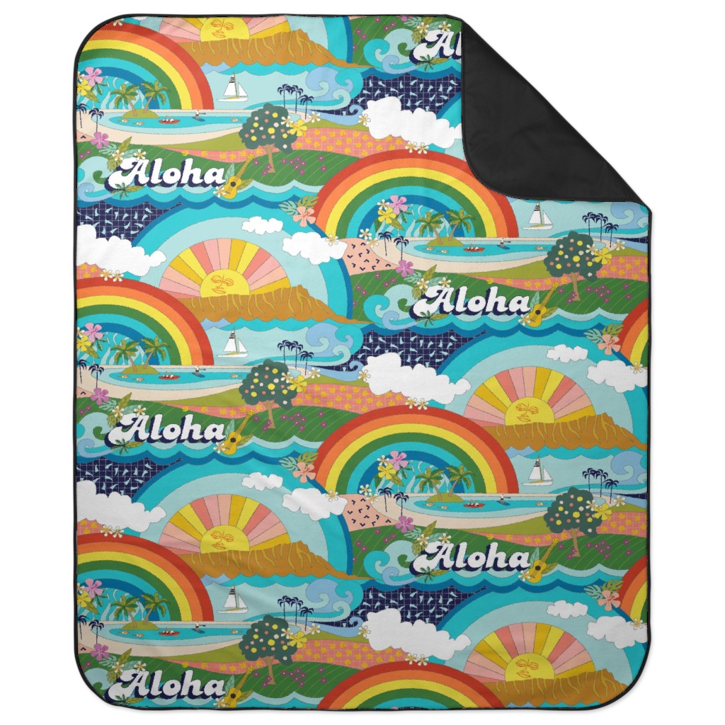 Aloha, Anuenue! - Multi Picnic Blanket, Multicolor