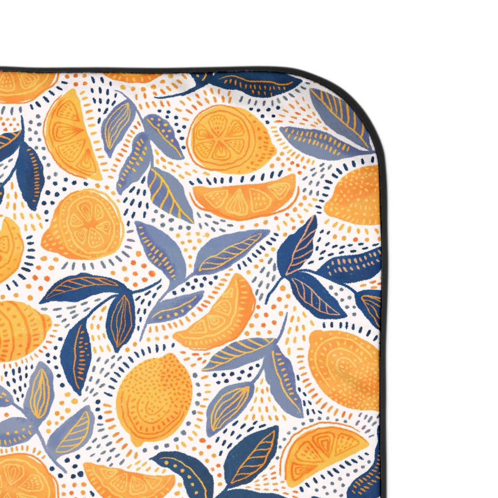 Give Me Those Lemons - Blue and Yellow Picnic Blanket | Shutterfly