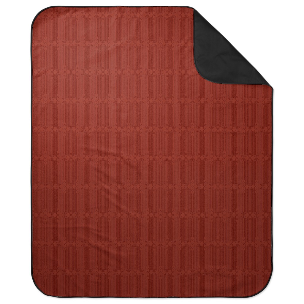 Art Deco Arches - Cranberry Picnic Blanket, Red