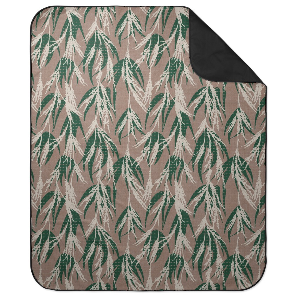 Vintage Palm Picnic Blanket, Beige
