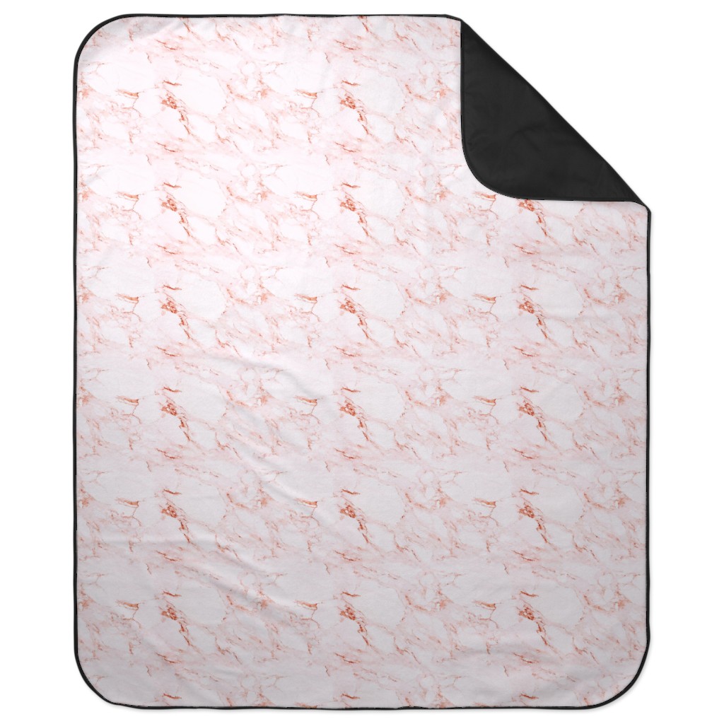 Marble - Blush Picnic Blanket, Pink