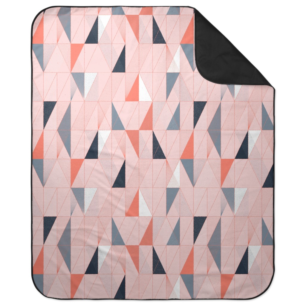 Mod Deco Miami Sunset - Multi Picnic Blanket, Pink