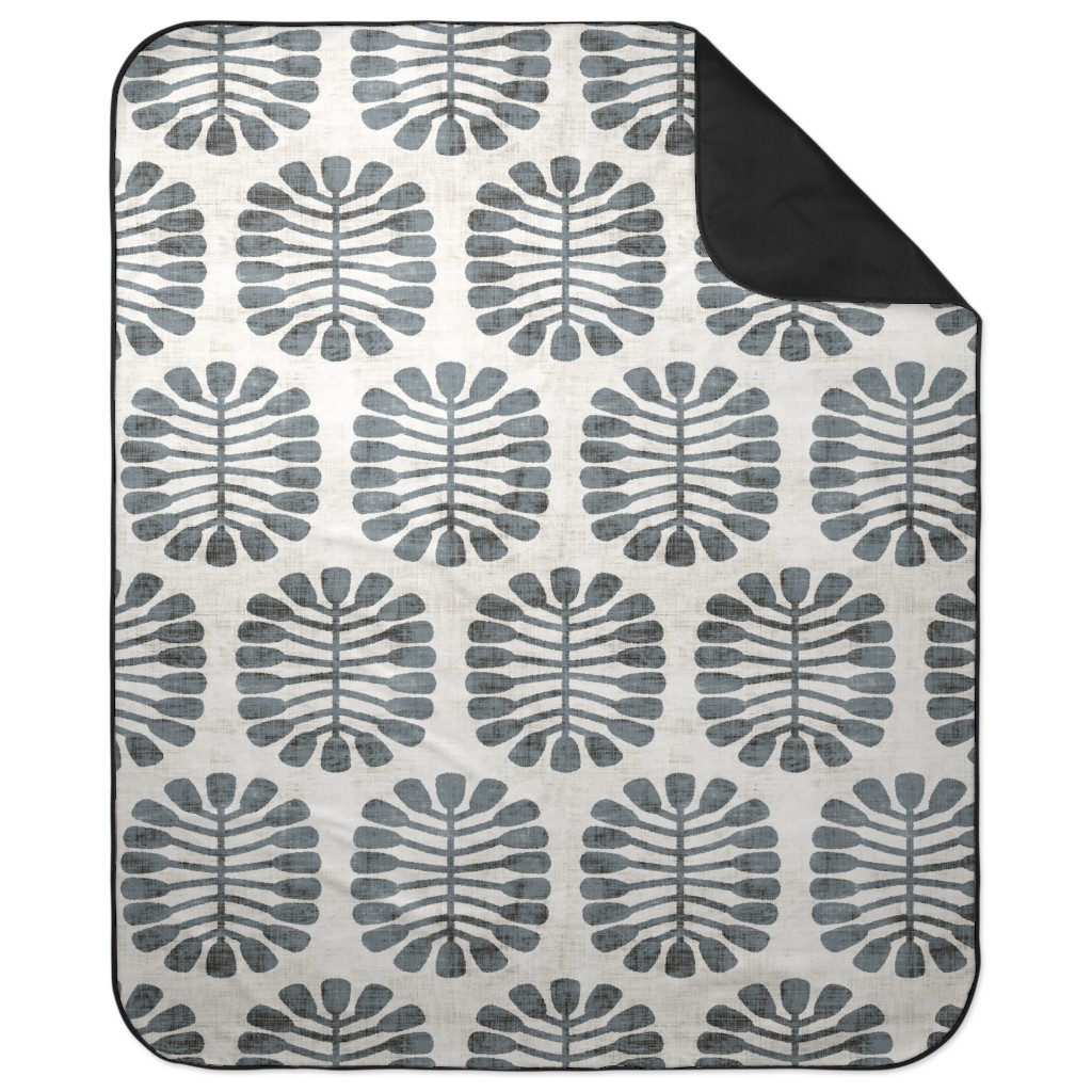Seeded - Slate Picnic Blanket, Gray