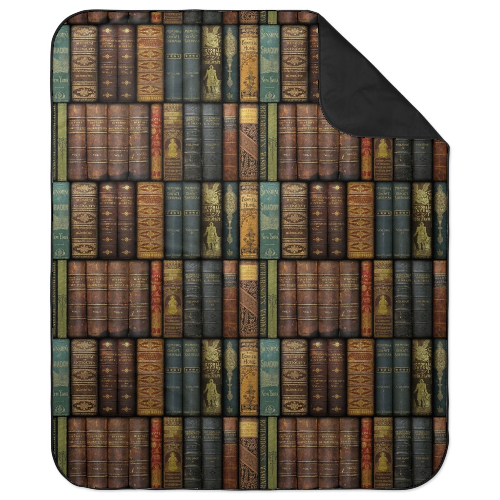 Monsieur Fancypantaloons' Instant Library - Brown Picnic Blanket, Brown