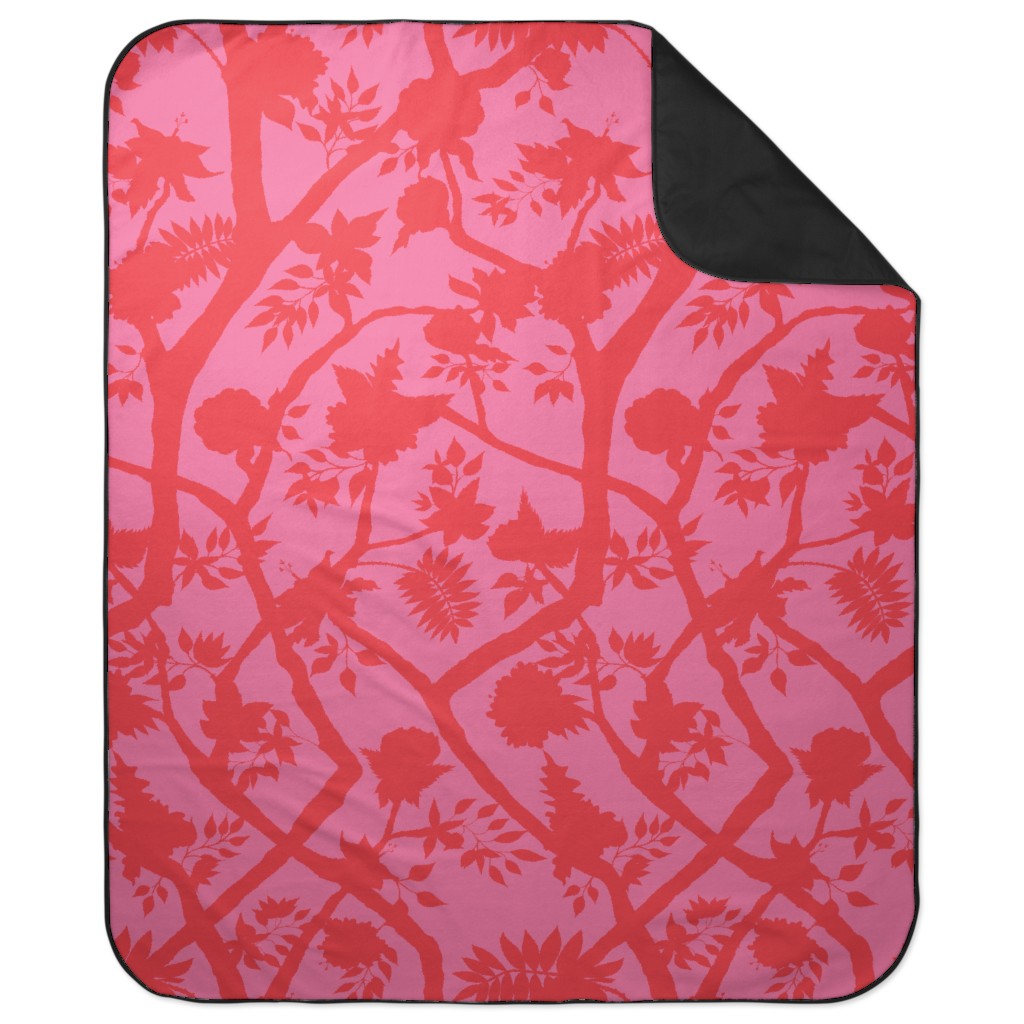 Peony Brand Mural - Pink Picnic Blanket, Pink, Bright Pink