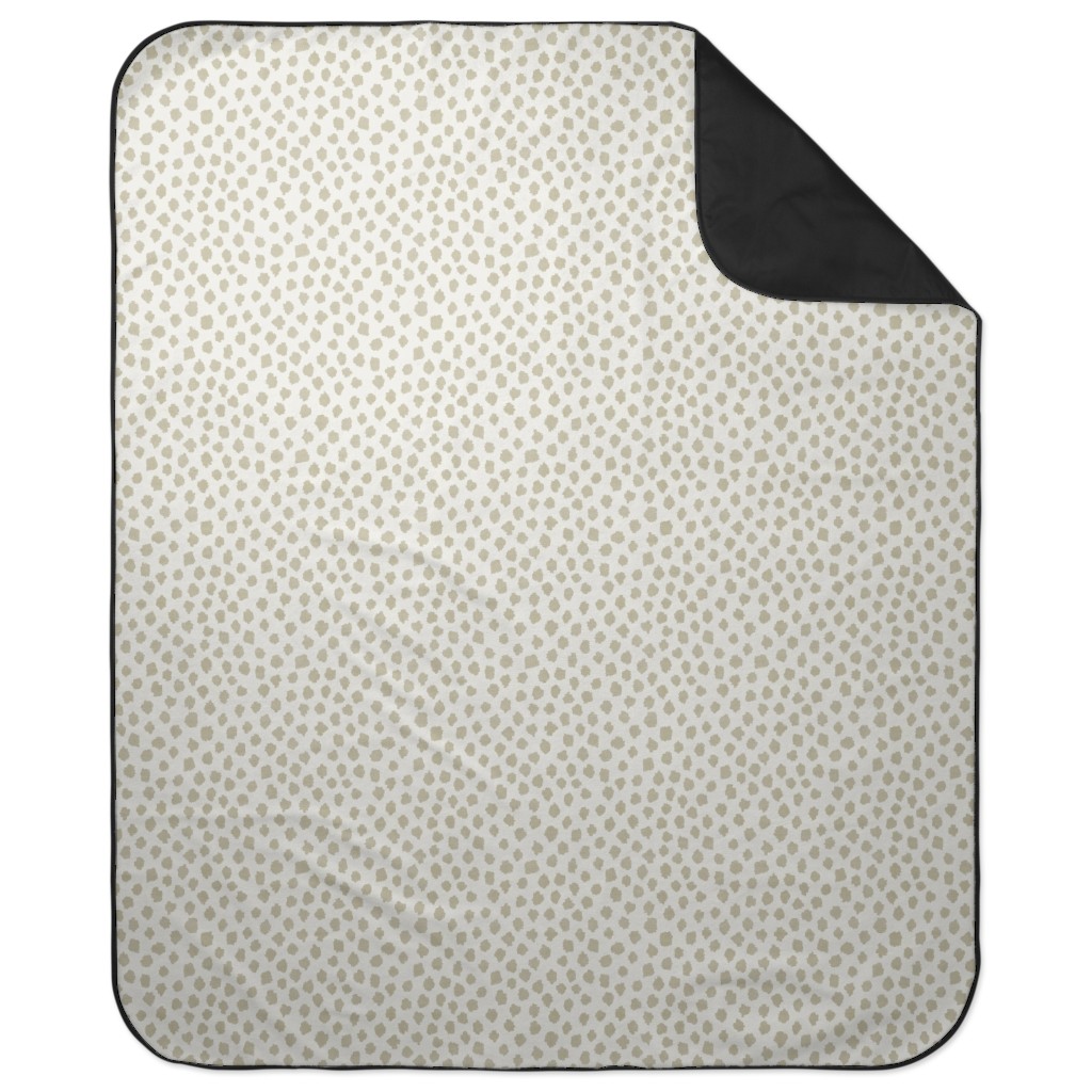 Khaki Spots - Gray Picnic Blanket, Gray, Gray