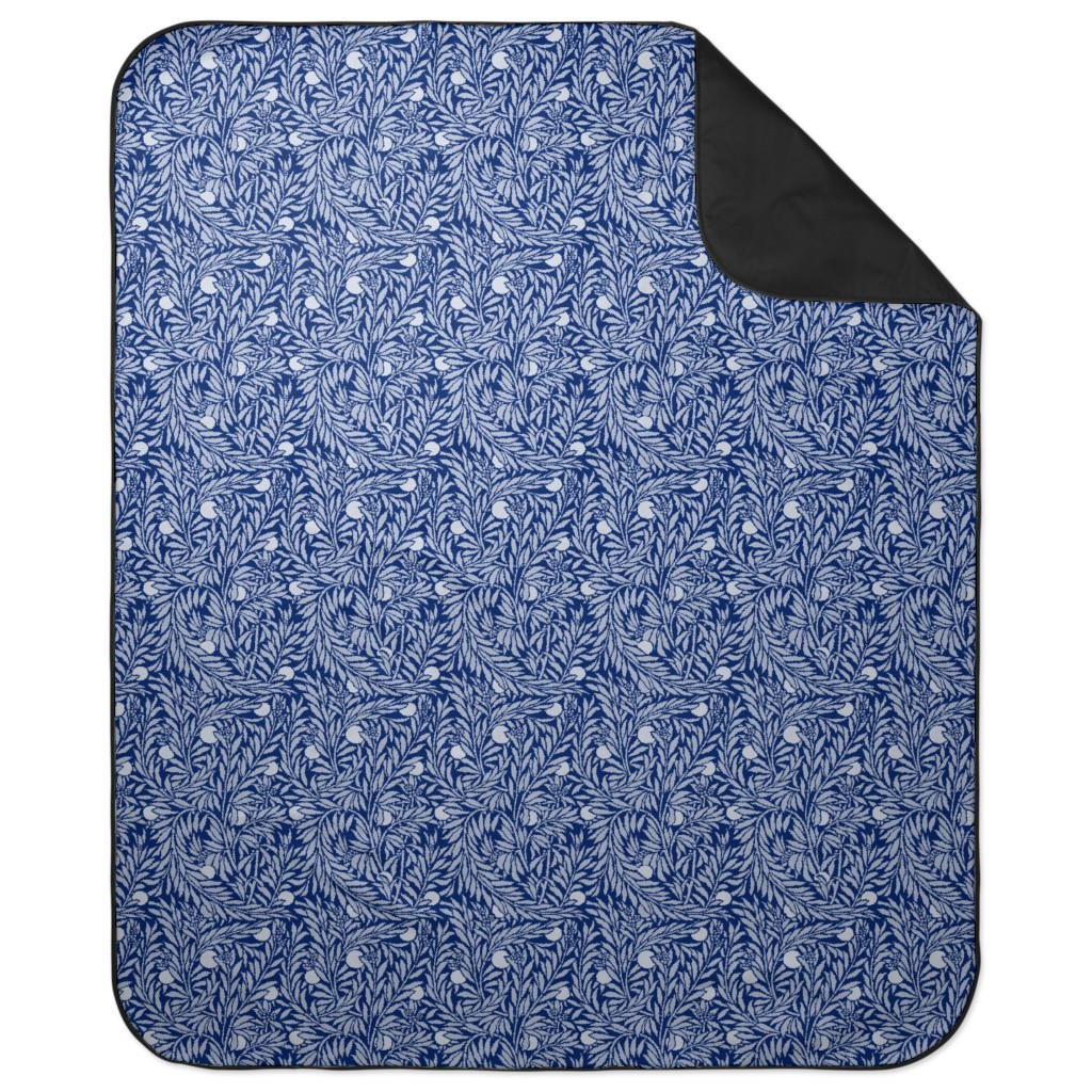 Orange Grove At Night - Blue Picnic Blanket, Blue