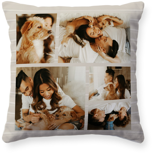 Gallery Of Five Montage Pillow, Woven, Beige, 16x16, Single Sided, Multicolor