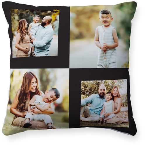 Minimal Gallery of Four Pillow, Woven, White, 16x16, Double Sided, Multicolor, multi