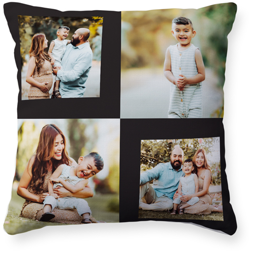 Minimal Gallery of Four Pillow, Woven, Beige, 16x16, Single Sided, Multicolor
