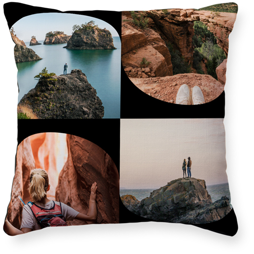 Modern Arch Collage Pillow, Woven, Black, 16x16, Single Sided, Black