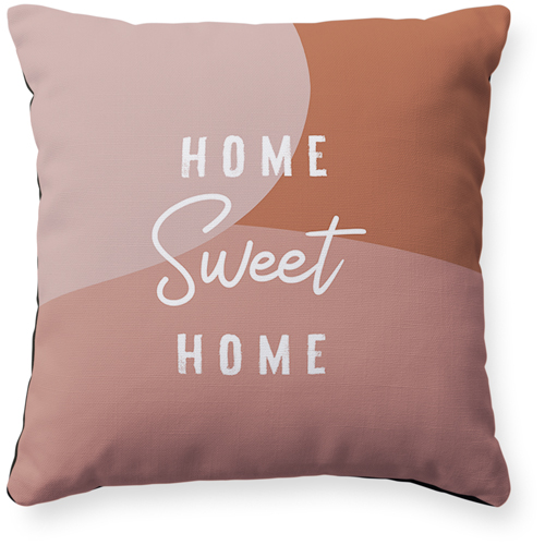 Home Sweet Abstract Pillow, Woven, Black, 16x16, Single Sided, Multicolor