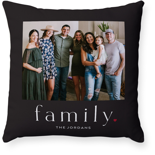 Modern Serif Family Pillow, Woven, Beige, 18x18, Single Sided, Gray