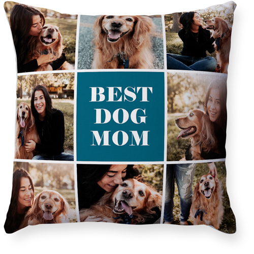 Text Gallery of Eight Pillow, Woven, White, 18x18, Double Sided, Multicolor, multi