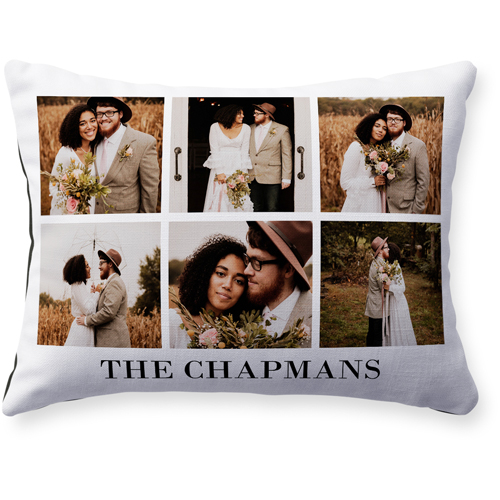 Grid Gallery of Nine Pillow, Woven, Black, 12x16, Single Sided, Multicolor, multi