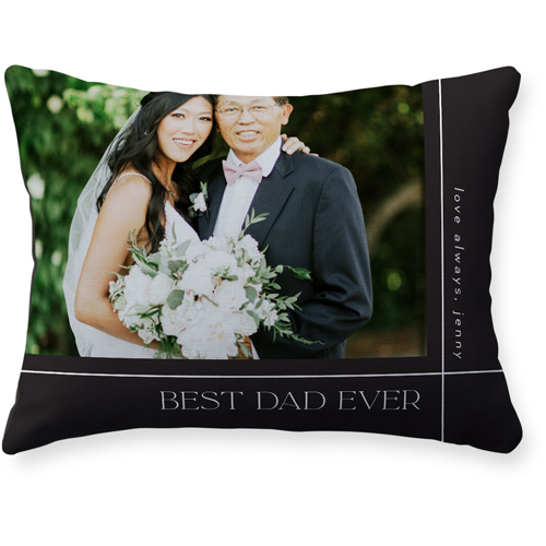 Best Dad Lines Pillow, Woven, Black, 12x16, Single Sided, Gray
