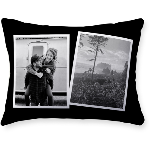 Tilt Frames Pillow, Woven, Beige, 12x16, Single Sided, Black