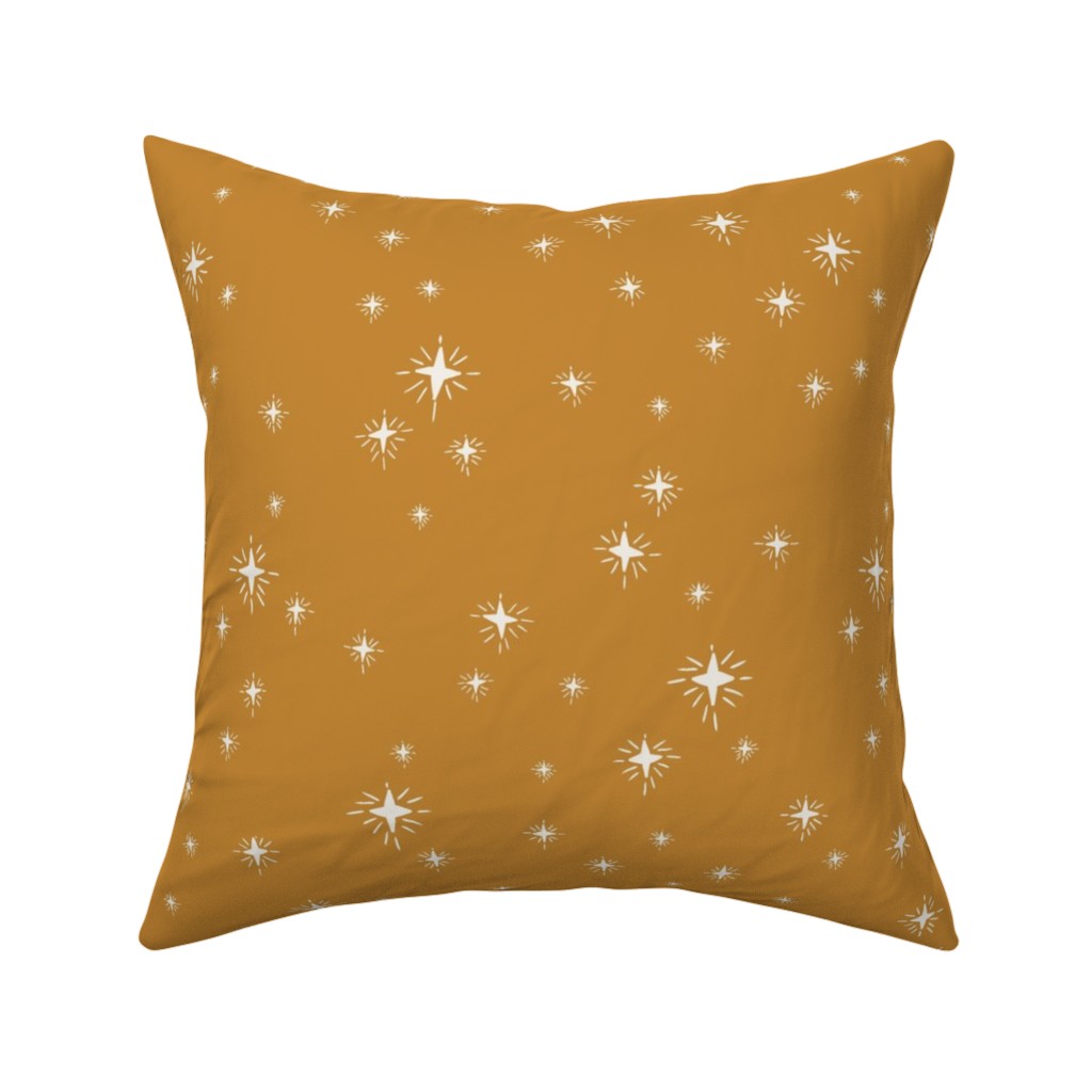 Star Light Star Bright Pillow, Woven, Beige, 16x16, Single Sided, Yellow