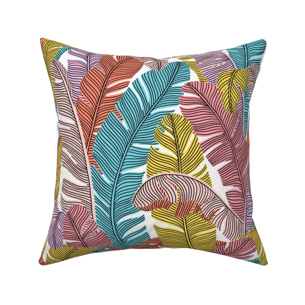 Always on the Bright Side - Multi Pillow, Woven, Beige, 16x16, Single Sided, Multicolor