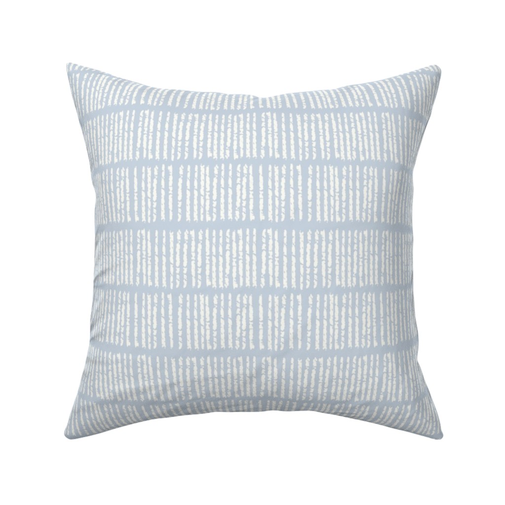 Dash - Blue Pillow, Woven, Beige, 16x16, Single Sided, Blue
