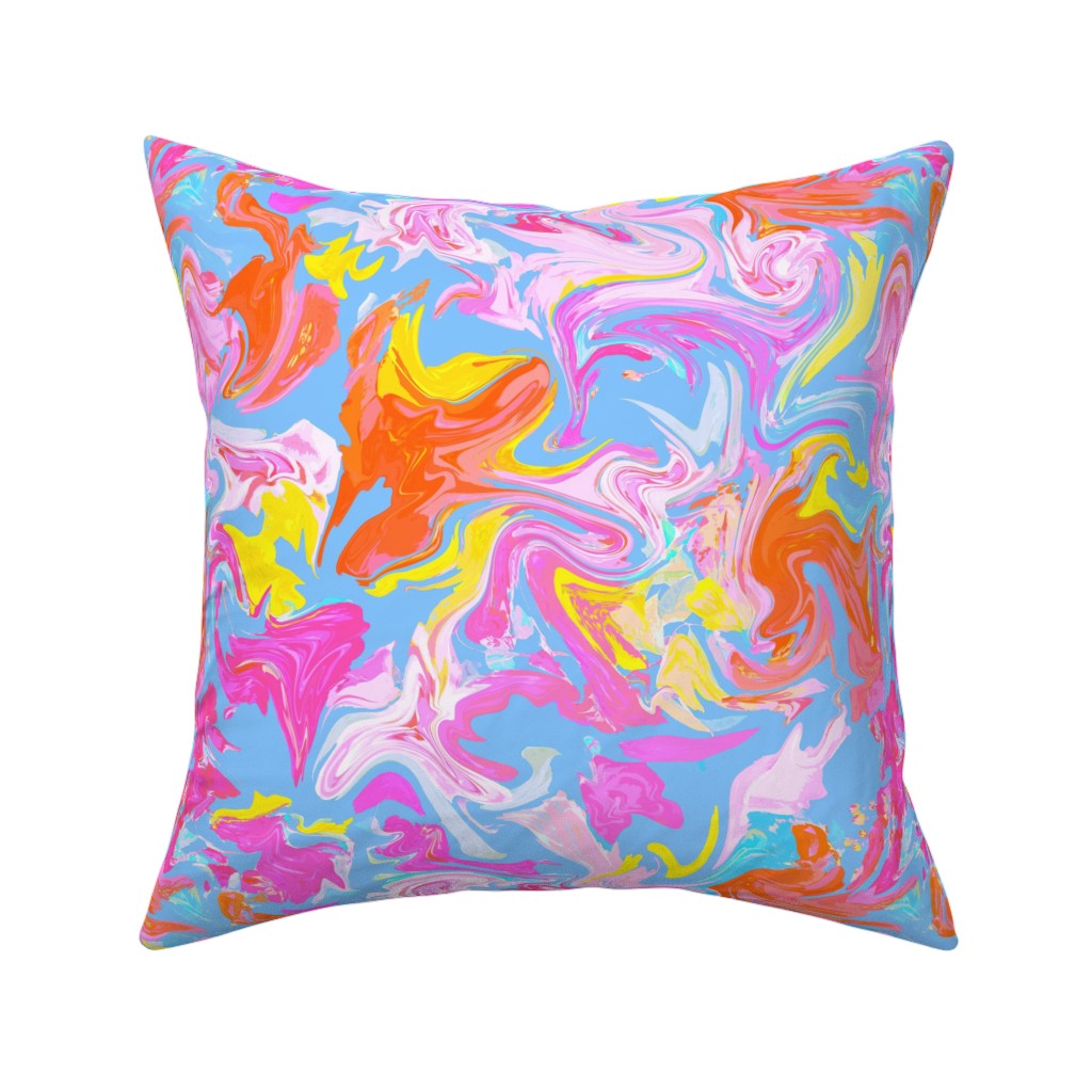 Summer Splash Pillow, Woven, Beige, 16x16, Single Sided, Multicolor
