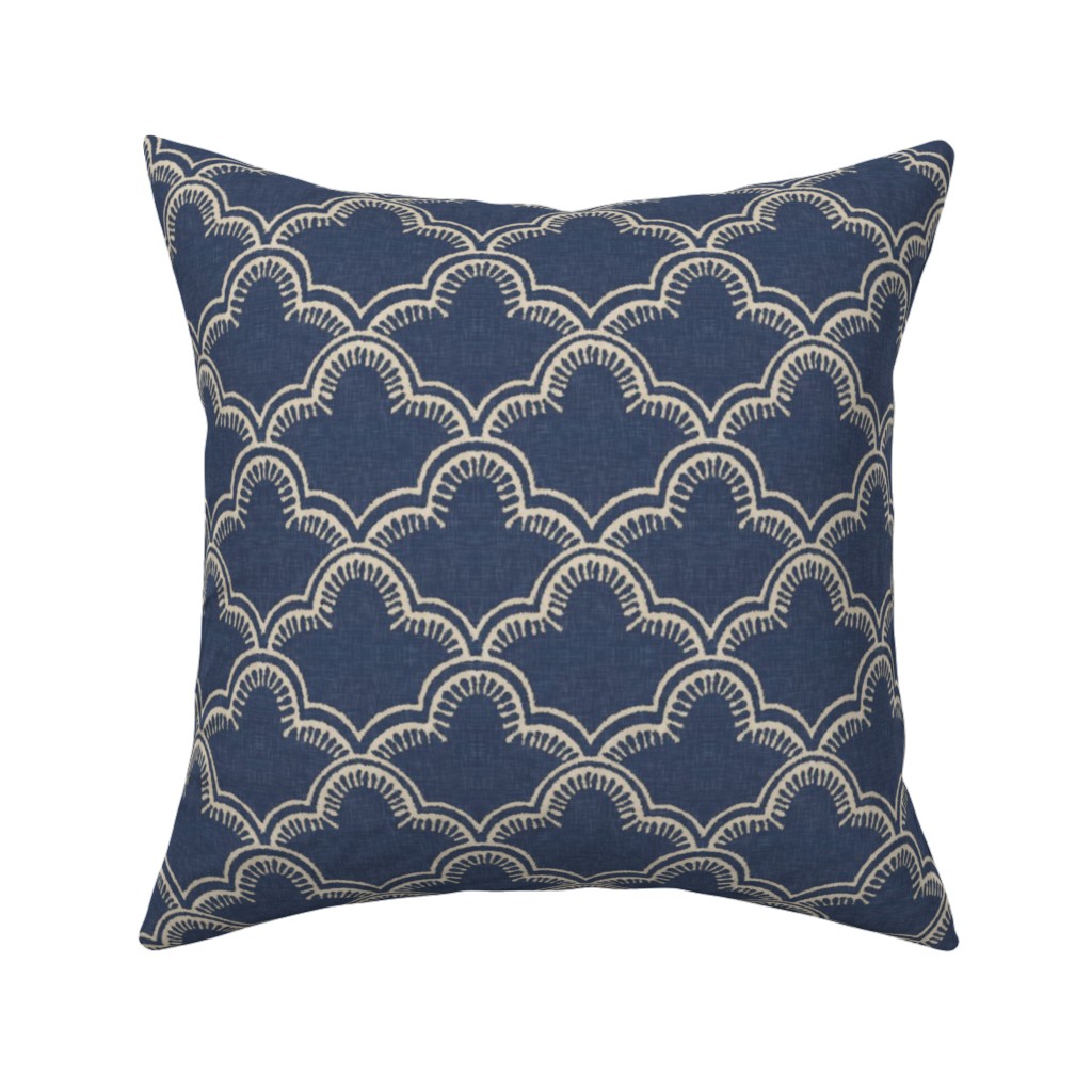 Tangier Pillow, Woven, Black, 16x16, Single Sided, Blue