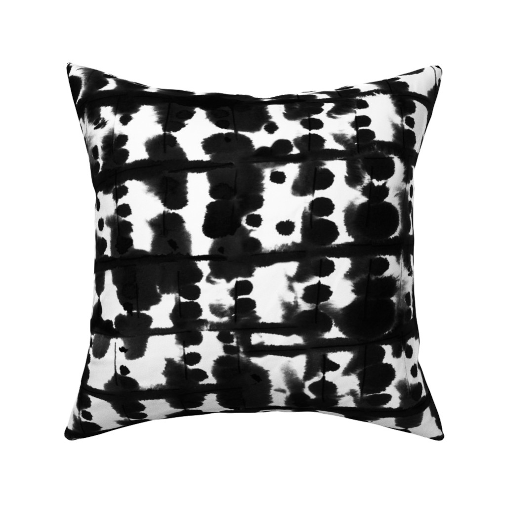 Parallel - Black Pillow, Woven, Black, 16x16, Single Sided, Black